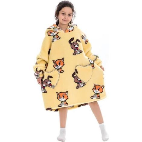 Couverture à capuche - F - Microfibre - Douce - Unisexe - Enfants (1/4)