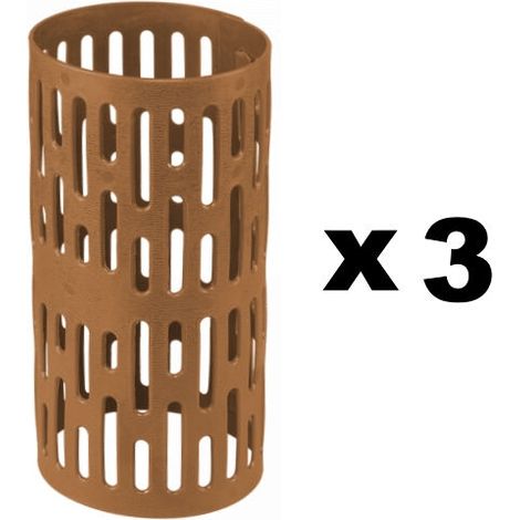 Lot de 3 manchons de protection marron pour troncs d'arbre (1/3)