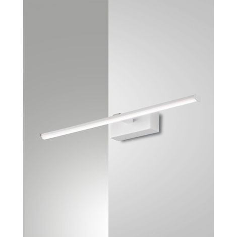 Applique murale LED intégrée Nala 10 W 1200 lm 3000 K IP44, structure en métal et méthacrylate, couleur blanche, design moderne et élégant