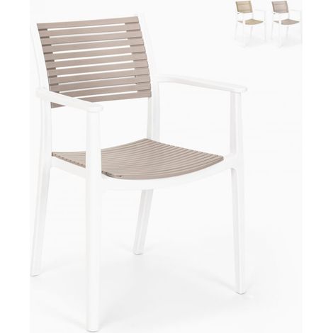 Silla de comedor de diseño para interior y exterior Orion - Gris