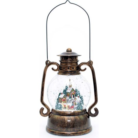 10.75in Town Christmas LED Lantern Musical Xmas Light Nativity Party Decoration (1/5)