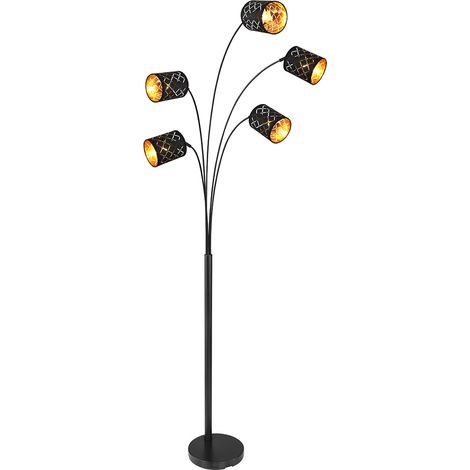 Globo - lámpara de pie - Clarke - negro - metal - E14 - 15229S4