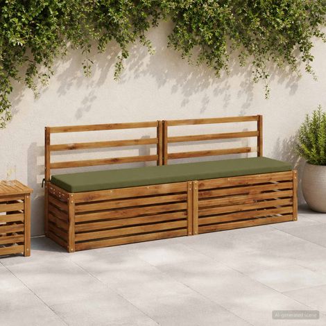 vidaXL Coussin de banc SOEST 100 % polyester Vert olive (1/5)