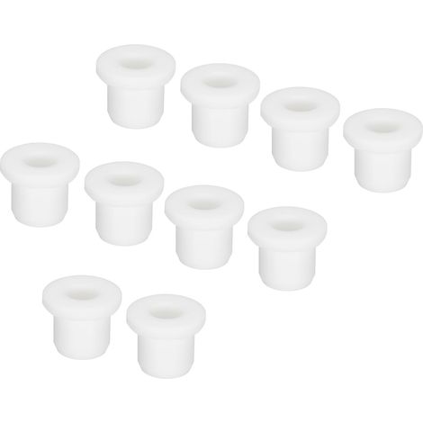 10Pcs Support D'Œillet en Caoutchouc de Type T, Diamètre 10mm (13X6X10mm), Protection de Joint, Bouchons de Trous Flexibles Pour Tuyau de Câble Blanc (1/5)