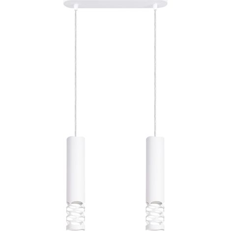 Lámpara colgante Liro blanco acero 2xGU10 33cm Sollux (1/2)