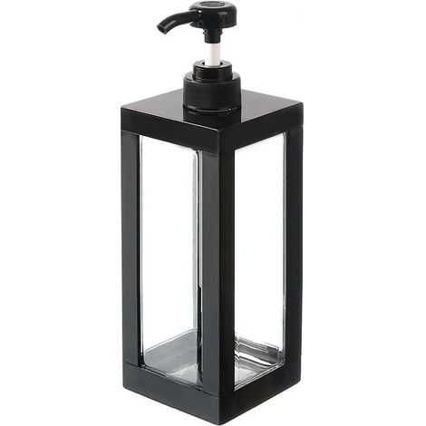 Distributeur de savon liquide de cuisine (noir, 1000 ml) 750/500/1000 ml, flacon pompe vide pour shampoing, liquide vaisselle, accessoires de salle de bain (1/5)