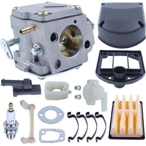 Carburador apto para motosierra 61 266 268 272 272XP con soporte, filtro, colector de admisión, junta y bujía. (1/3)