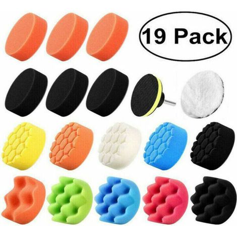 Kit di 19 tamponi e spugne per lucidatura da 80 mm - Crezuo