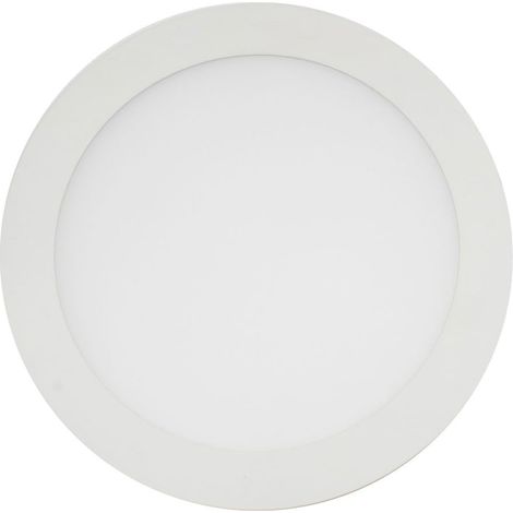 Plafonnier LED - 12 W - Blanc chaud ( 3000 K) - Plafonnier rond plat - Blanc chaud 18 W Blanc neutre (1/3)