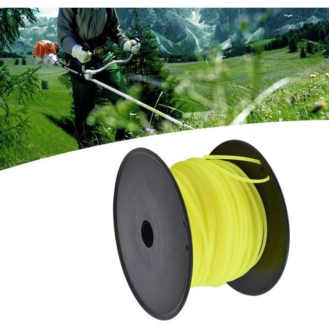 Geeignet für Husqvarna, Ryobi, Echo, Stihl und andere Freischneider mit 3 mm Vierkant-Schneidfaden. Gelbe Spule, 70 Meter. (1/5)