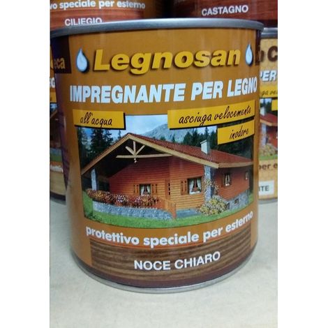 Veleca Legnosan Impregnante Per Legno Pronto All'uso x Esterno Noc.Chiaro 750 ML