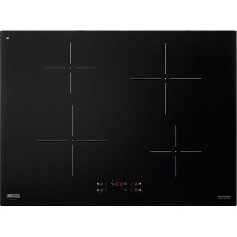 Placa de inducción empotrada De'Longhi PIN 72 negra de 70 cm y 4 fuegos