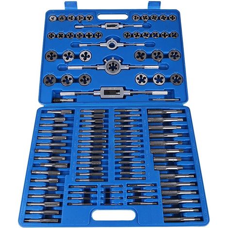 110-teiliges Set M2-M18 Gewindebohrer mit Schraubenschlüsselgriff, robustes Handwerkzeugset (1/5)