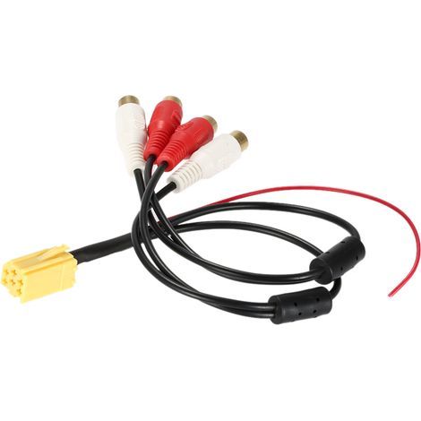 Mini-6-Pin-ISO-Adapter, Aux-Ausgang, 4 Cinch-Kabel, 4 Cinch-Buchsen für Sitze, beliebt (1/5)