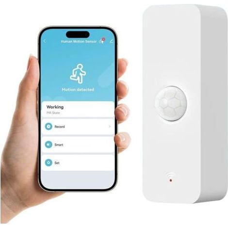 Détecteur de mouvement sans fil pour sécurité domestique – Portée 6m – Angle de détection 128° – Compatible Tuya Smart et Smart Life (1/5)