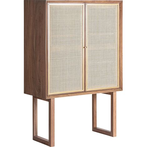 Armoire nordique en bois de manguier finition naturelle marron - Marron bois naturel (1/5)