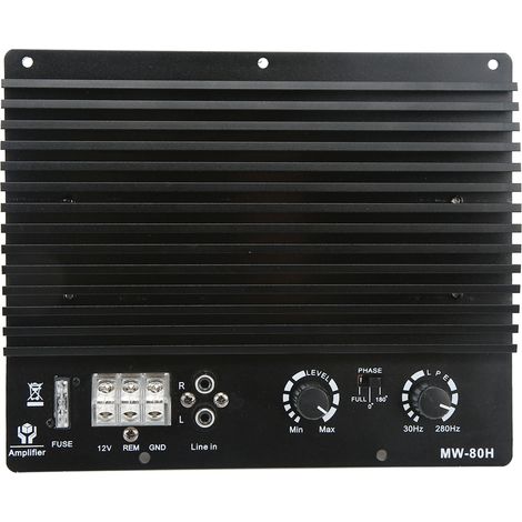 Amplificateur de puissance subwoofer 12V 1000W, Bluetooth 5.0, dissipation thermique large bande, portable pour audio voiture (1/5)