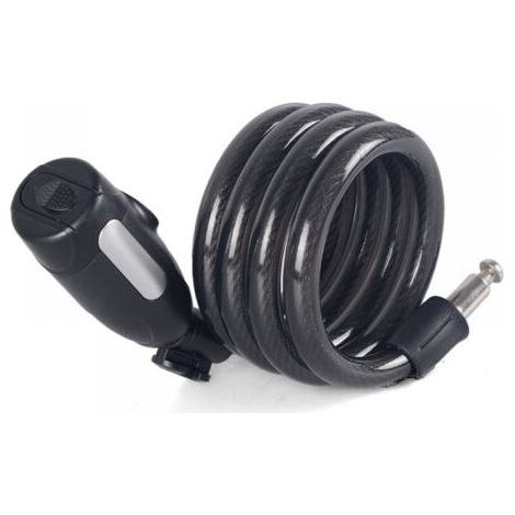 antivol de 120 cm de long - refermable facilement sans clé - cadenas pour vélo avec fixation - antivol en spirale pour vélo & poussette (1/5)