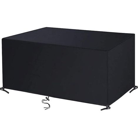 Housse Salon de Jardin 100x70x75cm Noir Oxford Housse Table de Jardin Rectangulaire Protection Bache Table de Jardin Mobilier Extérieur Imperméable Coupe-Vent Anti-UV Résistant Au Froid (1/5)