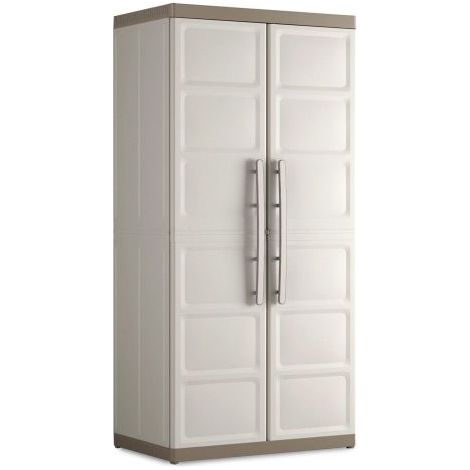 Armadio multiuso due ante quattro ripiani Beige EXCELLENCE 89x54x h182 cm