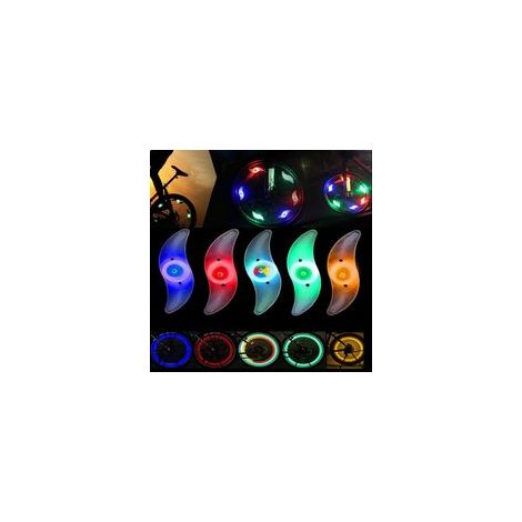 LED Roue Lumière Vélo,5 PCS Feux de Roue de Vélo, Lampe à LED Étanche à néon à pneus avec 3 Modes Clignotants,Rayons de Roue Vélo pour VTT VTC Bicyclette Adultes et Enfants