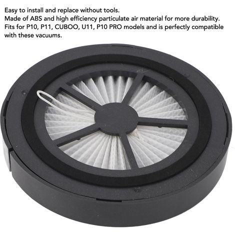Ortviai Filtre HEPA pour aspirateur portable Proscenic P10, P11, U11, P10 PRO – Écran filtrant ABS noir, facile à installer (1/4)