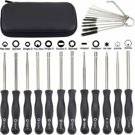 Pair Tournevis reglage carburateur Lot de 12 outils de réglage carburateur avec scredrivers acircle pour petit moteur 2 temps pour Husqvarna pour tronçonneuse tronconneuse husqvarna