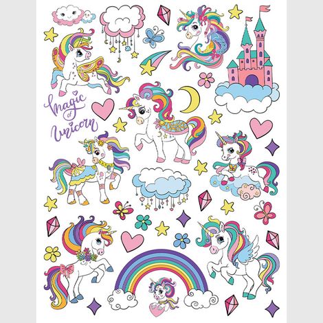 Sticker - Licornes magiques - 65x85 cm (1/2)