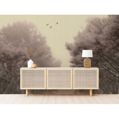Fototapete Wald Vintage, für Wohnzimmer und Schlafzimmer, 150 x 105 cm – Komplettset inkl. Kleister & Anleitung (1/5)