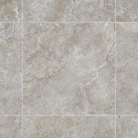 Carrelage effet Travertin Gris Marron 90x90x0,9 cm In&Out Castorel - Sol et mur intérieur et Sol extérieur (vendu par carton de 1,62 m²) - RO'MA CARRELAGE (1/3)
