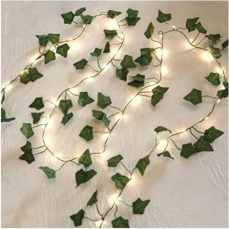 Kaelt - Guirlande lumineuse à piles de 10 m, 100 LED, pour chambre, mur, jardin, fête, mariage (blanc chaud) (1/4)