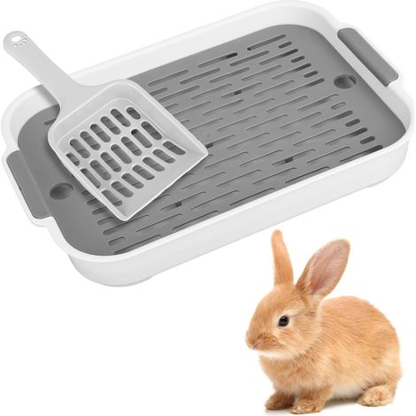 Bac Litière Lapin avec Grille, 27x18x4 cm, Accessoire Lapin (1/5)