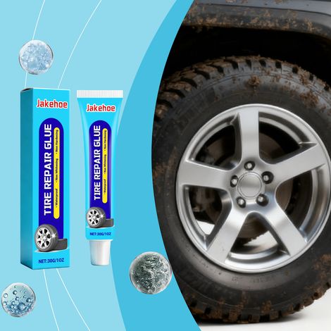 Colle de réparation pour pneus, pour l'entretien quotidien des crevaisons et fissures sur les flancs des pneus de voiture – 30 g (1/5)