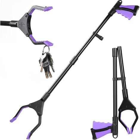 Pince de Préhension Ramasse Objet Pince Ramasse Dechets Outils de Ramassage Aimants pour Personnes Âgées et Enfants Pliable Rotative (1/5)