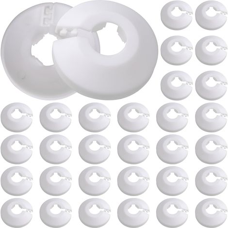 32 Pièce 16mm Rosace Radiateur Cache Tuyau pour Radiateur (1/5)