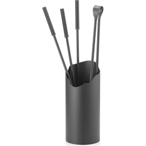 Set Camino 4 Pezzi con Barilotto Ø15x60 cm in Ferro Belfer 3003 Antracite (1/5)