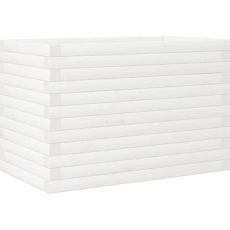 Maison Exclusive - Pflanzkübel Weiß 70x40x46 cm Massivholz Kiefer