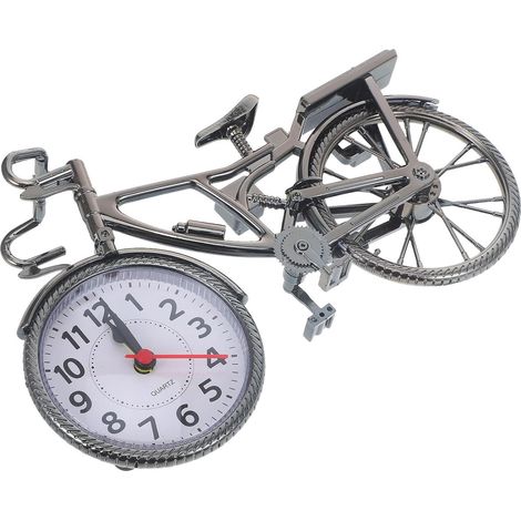 Réveil de Chevet Vintage Créatif en Abs Alarme Claire et Design Unique pour Chambre et Restaurant, Horloge Analogique Rétro Argentée (1/5)