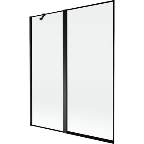 Mexen Mist paroi de douche 2-portes gauche 140 x 150 cm, cadre noir, noir - 8A9-140-011-70-70-L (1/5)