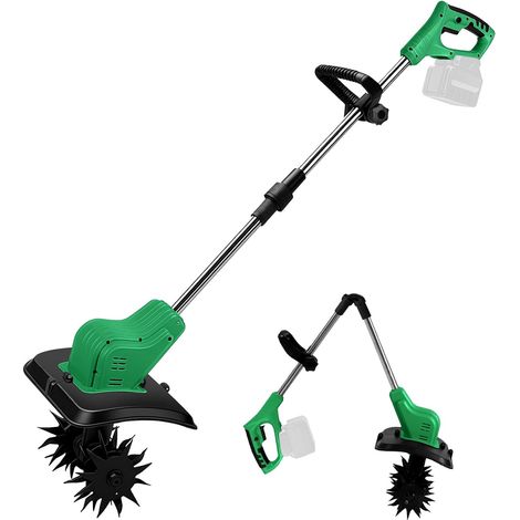 Motobineuse sans Fil pour 18V Batterie,Moteur sans balais  650 W motoculteur électrique, Vitesse 300 TR/Min, Profondeur de Travail 16 cm et Largeur de Travail 30 cm (1/5)