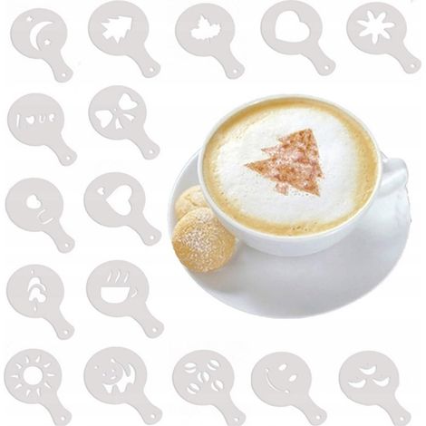 TG66809 Schablonen zum Dekorieren von Kaffeekuchen und Desserts, 16 Stück, Latte Macchiato, Cappuccino (1/5)