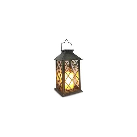 Lanternes d'extérieur - Éclairage extérieur solaire - Étanche - Lanternes solaires en métal - Avec effet clignotant - Décoration suspendue vintage - Convient pour les patios, terrasses, murs et tables (1/5)