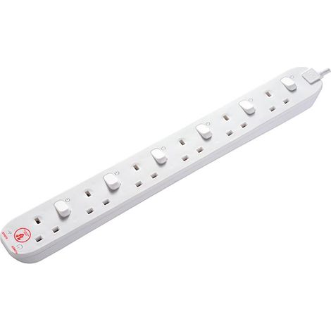 Masterplug SWSRG6210N-MP Surge Switched Extension Lead 6 Gang 13A 2m SWSRG62N-MP MST0741