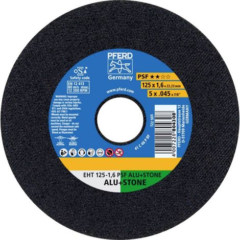 Disque de découpage PFERD Ø 125 x 1,6 x 22,23mm, droit pour alu, pierre, beton, carrelage (1/4)