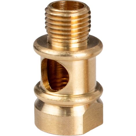 CENTRALE BRICO Raccord passe-fil TIBELEC, laiton, or (1/2)