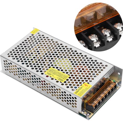 Adaptateur secteur à découpage DC12V en alliage d'aluminium pour barre lumineuse LED, imprimante 3D (S-180-12 (12 V 15 A 180 W) AC110/220 V ±15 %)