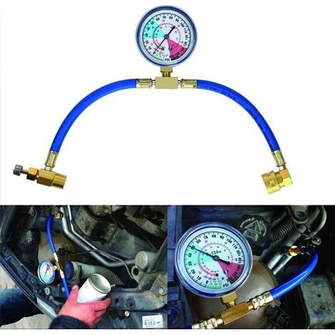 Kit tuyau de recharge R134A A/C avec jauge de mesure pour liquide réfrigérant de climatisation de voiture (1/5)