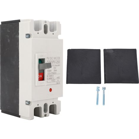 Disjoncteur DC 2P 160A 20KA, coque en plastique, interrupteur de Protection contre les courts-circuits en alliage, 1000V