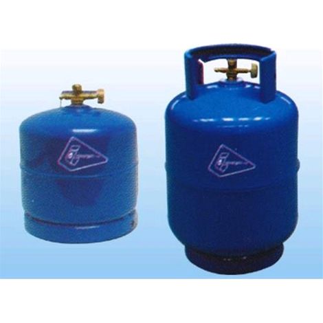 Bombola per gas ricaricabile completa di valvole e rubinetto Da kg. 2