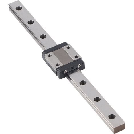 Glissière linéaire 12mm en acier, bloc coulissant MGN12 200mm, guide de précision pour machine CNC, chariot de coulisse, outillage de mouvement, rail de glissement robuste (1/5)